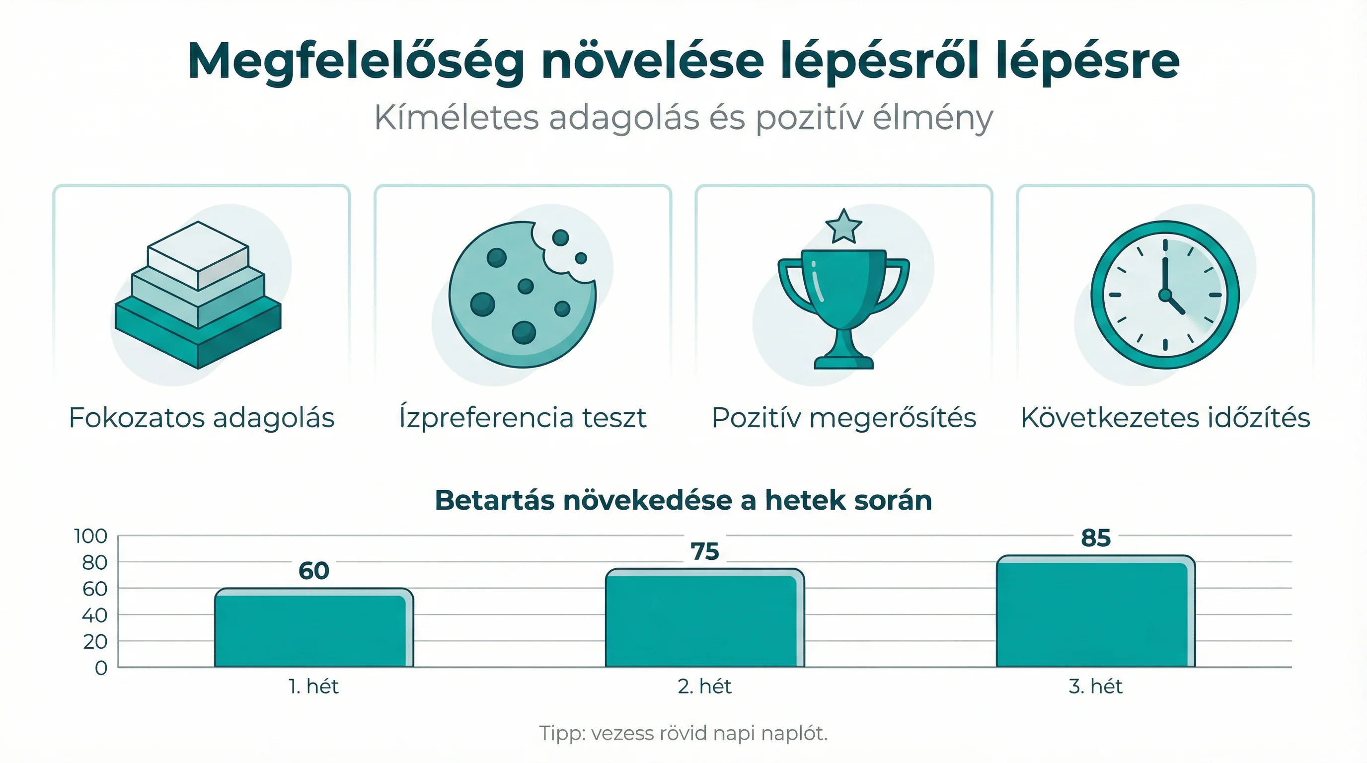 Megfelelőség növelése lépésről lépésre