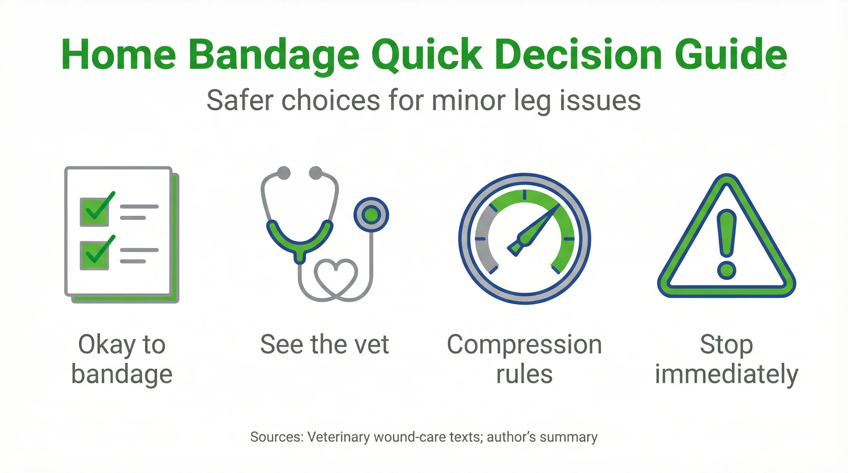 Home Bandage Quick Decision Guide
