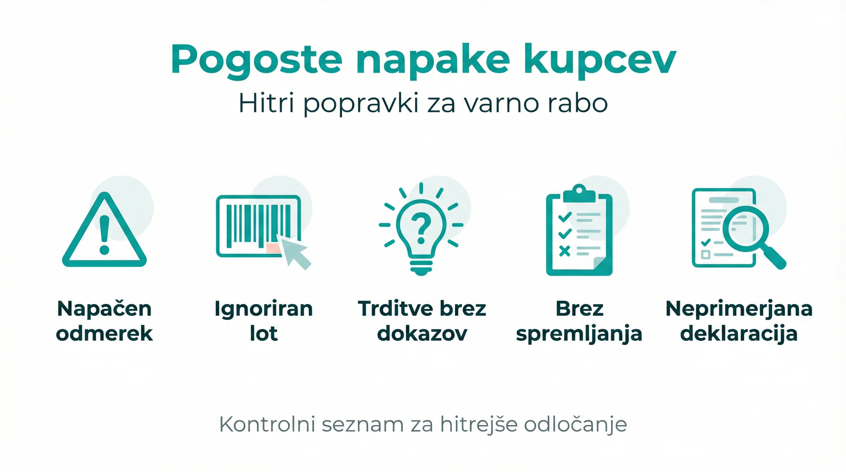 Pogoste napake kupcev