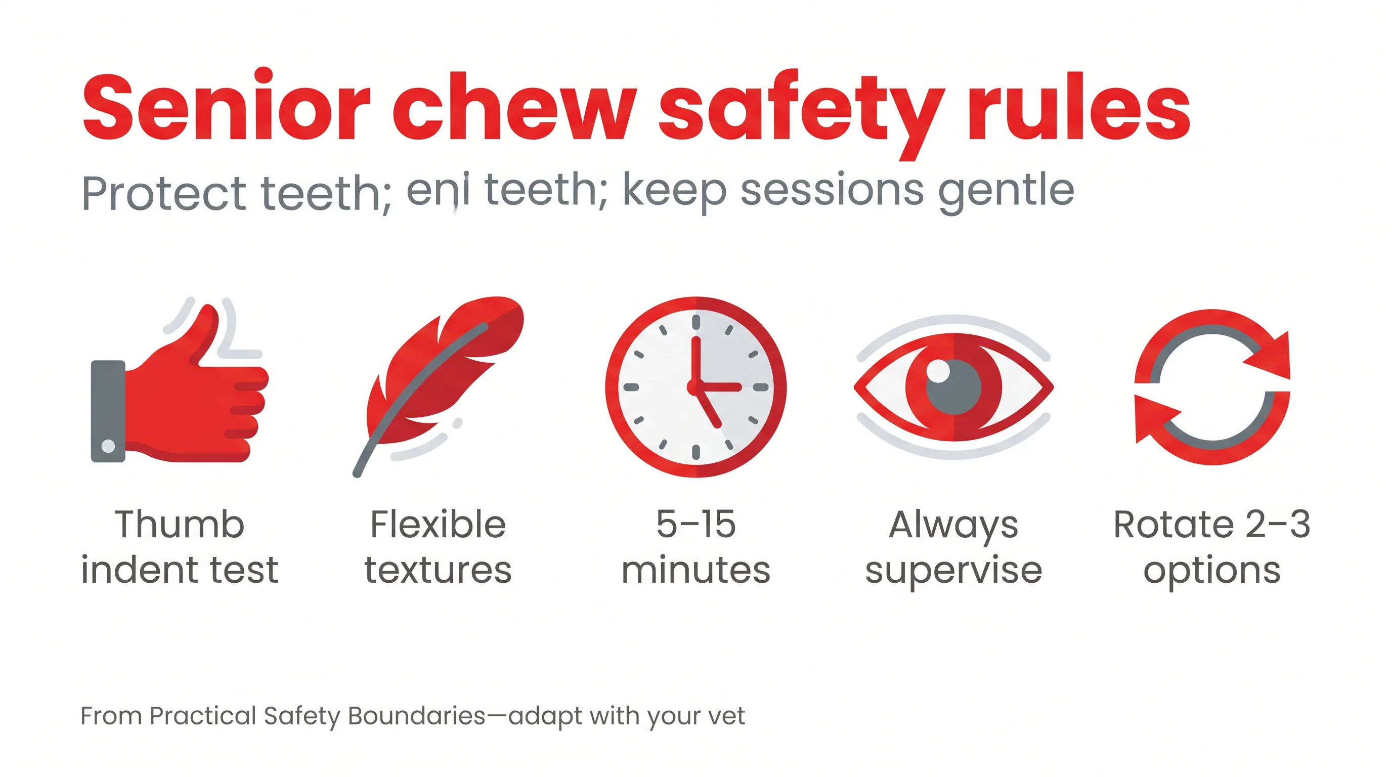 Senior chew safety rules