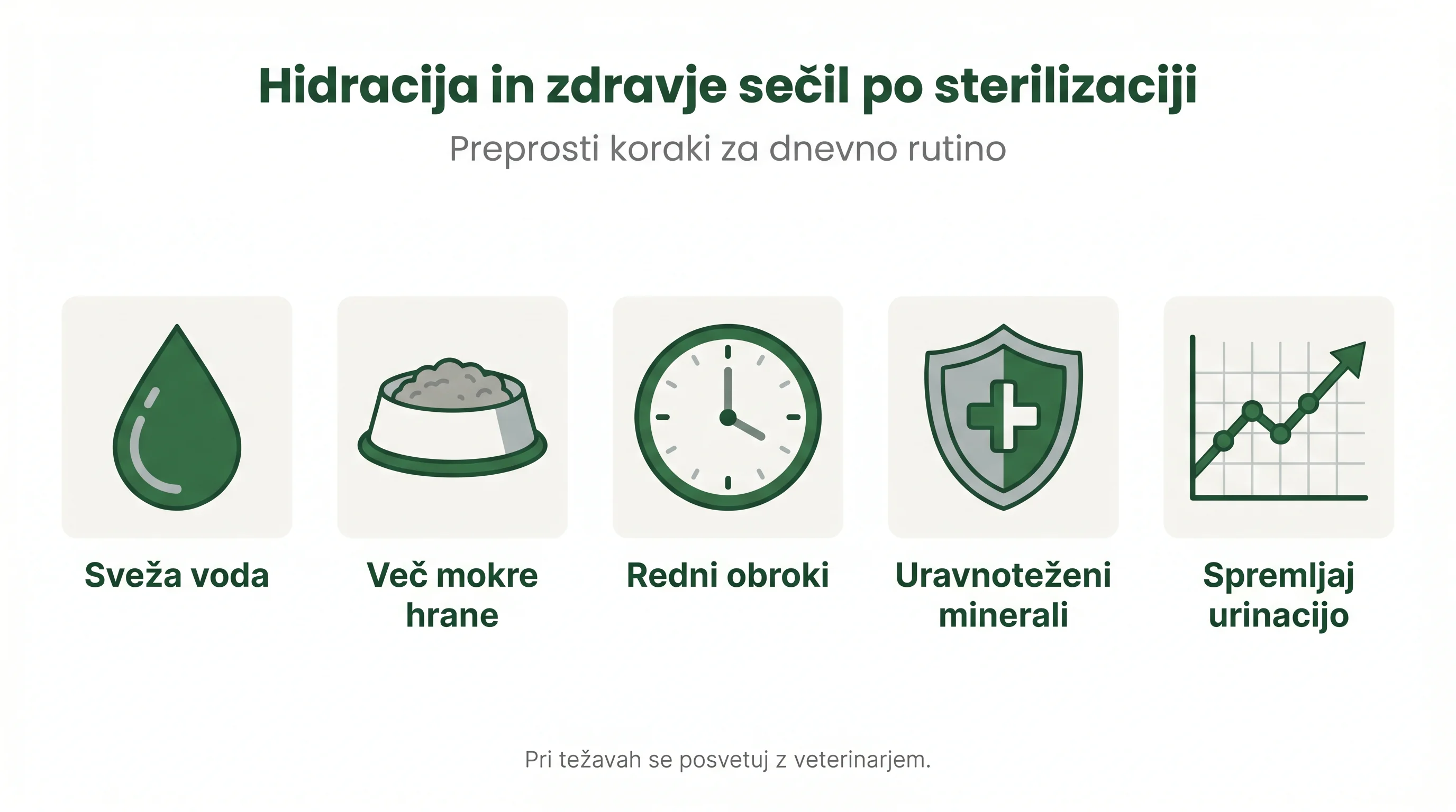 Hidracija in zdravje sečil po sterilizaciji