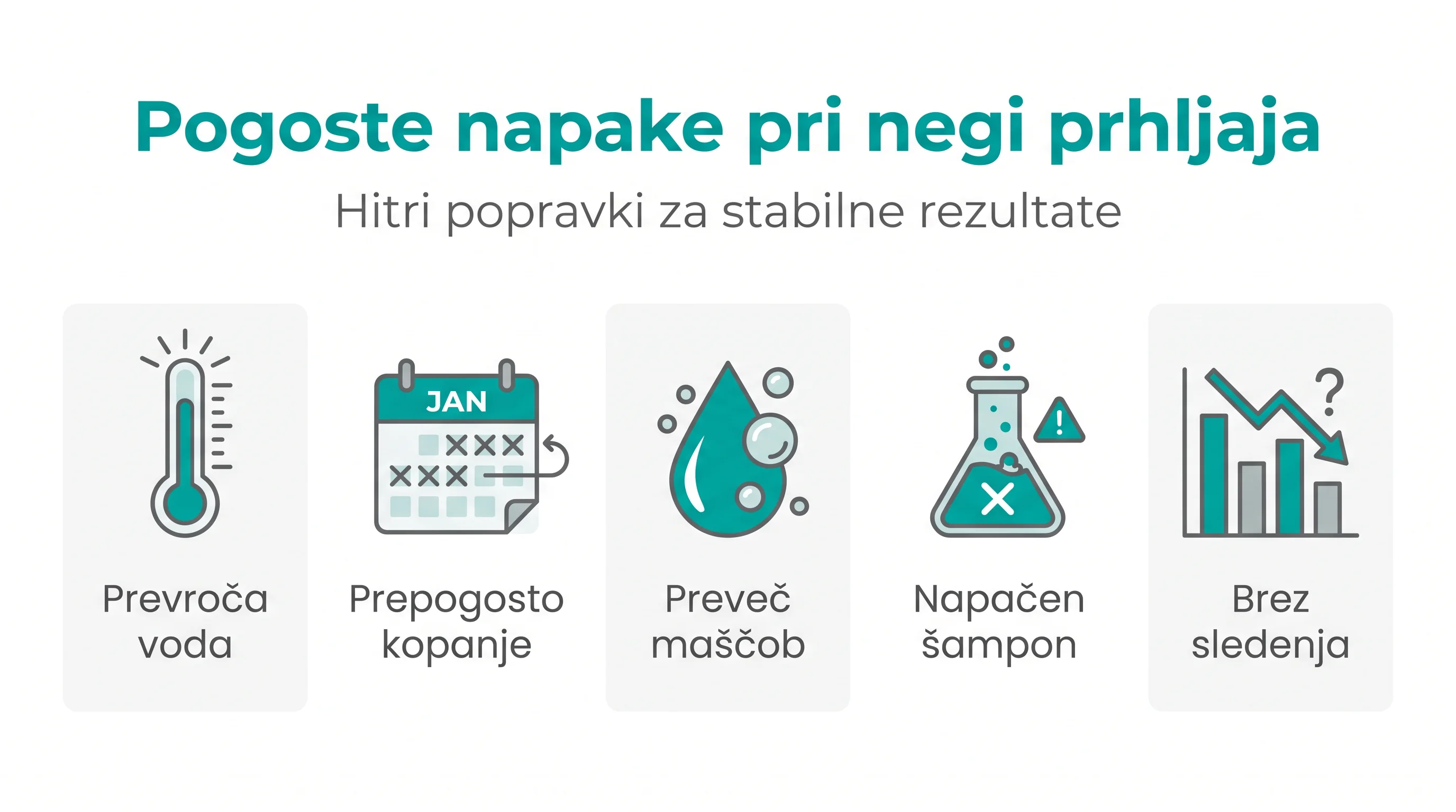 Pogoste napake pri negi prhljaja