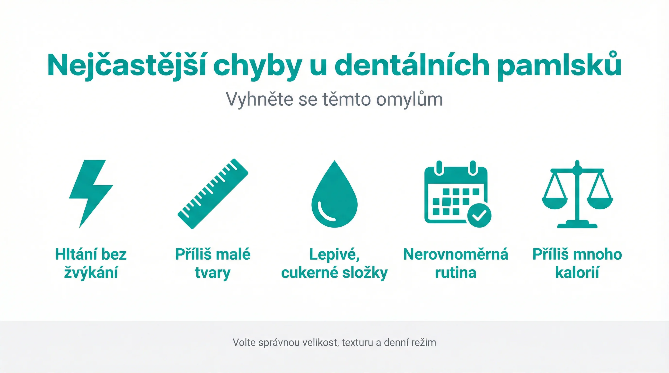 Nejčastější chyby u dentálních pamlsků