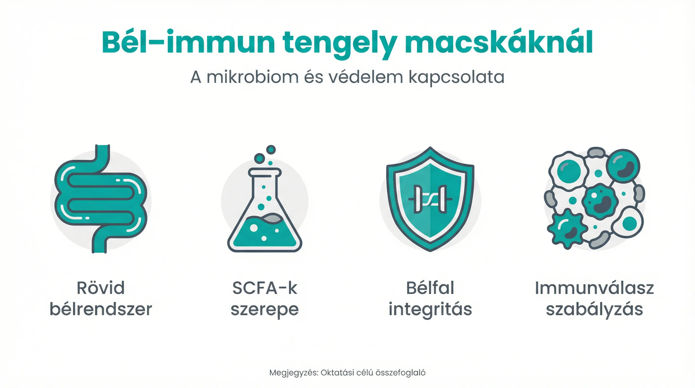 Bél–immun tengely macskáknál