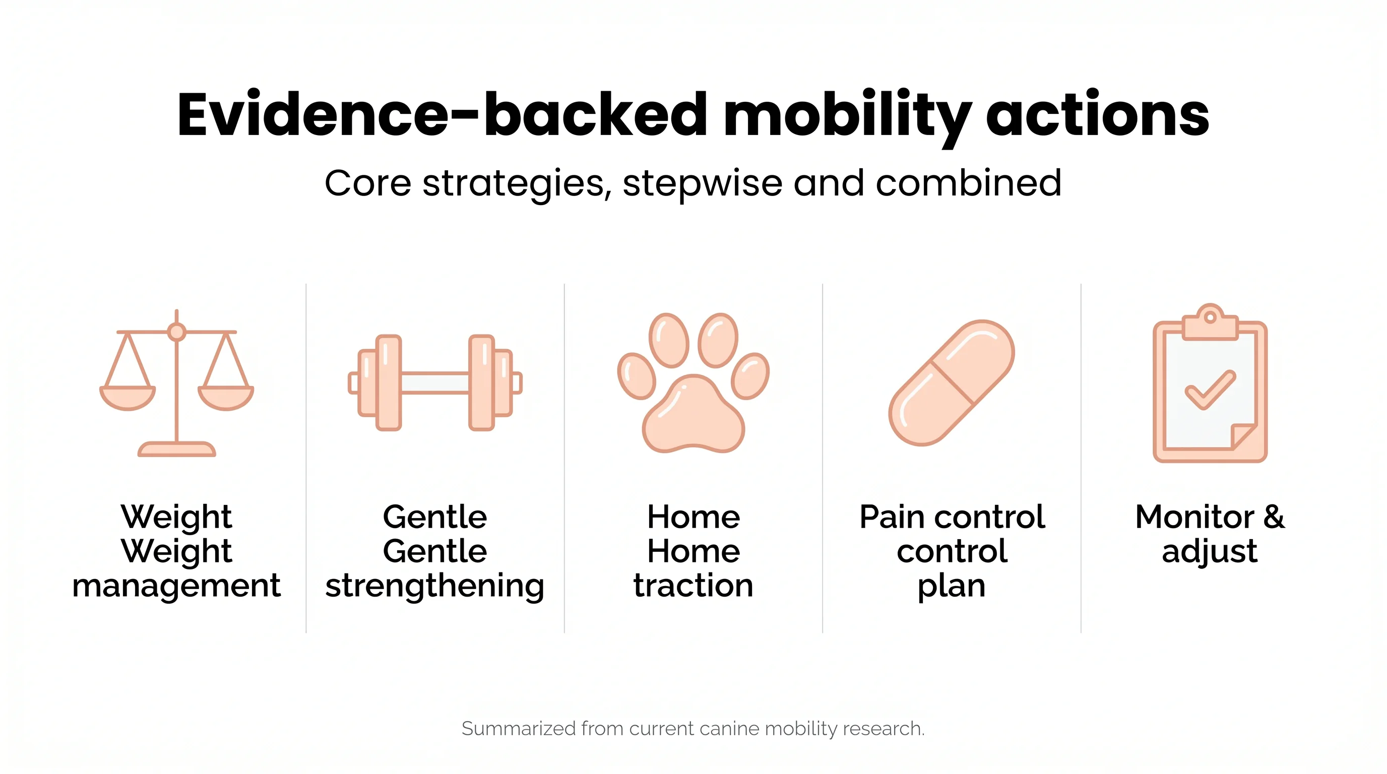 Evidence-backed mobility actions
