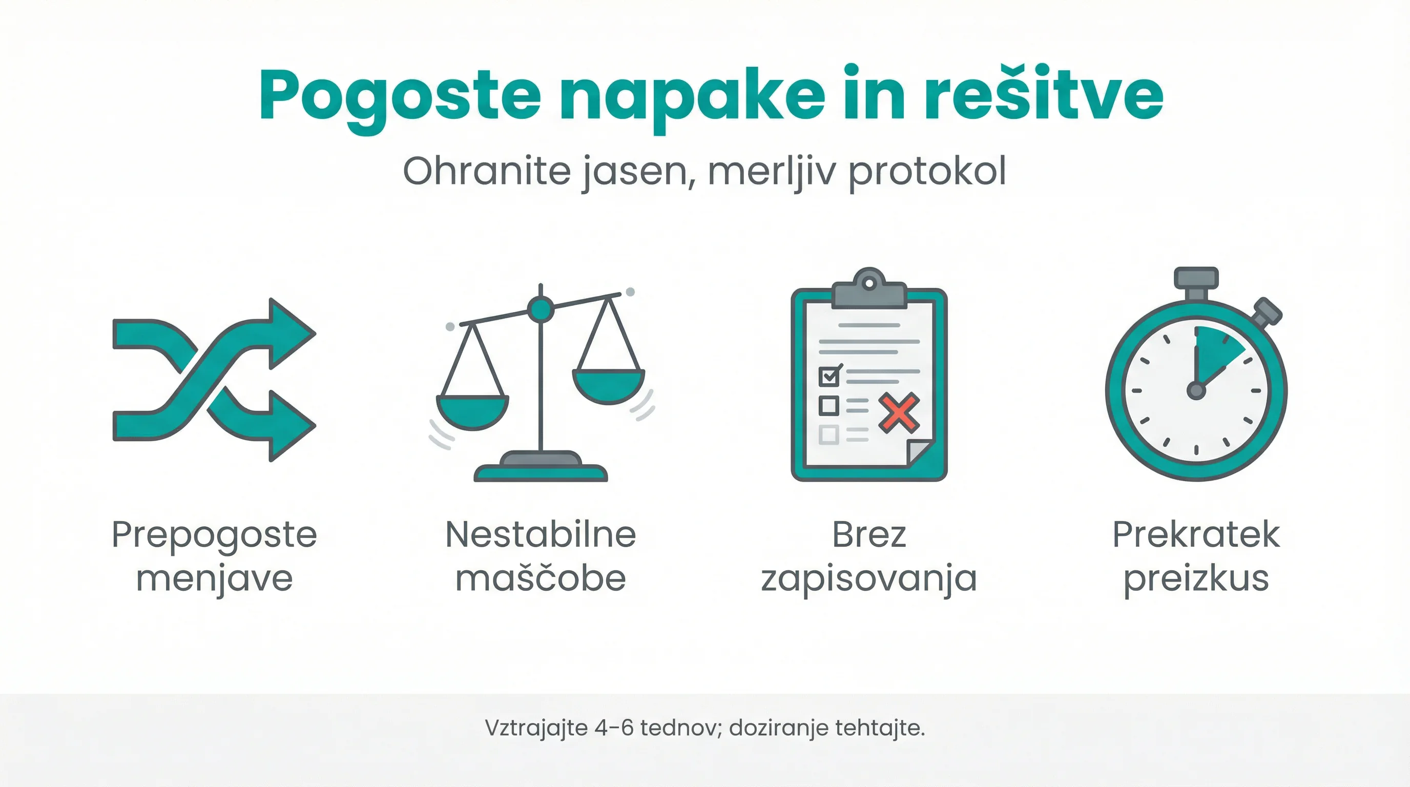 Pogoste napake in rešitve