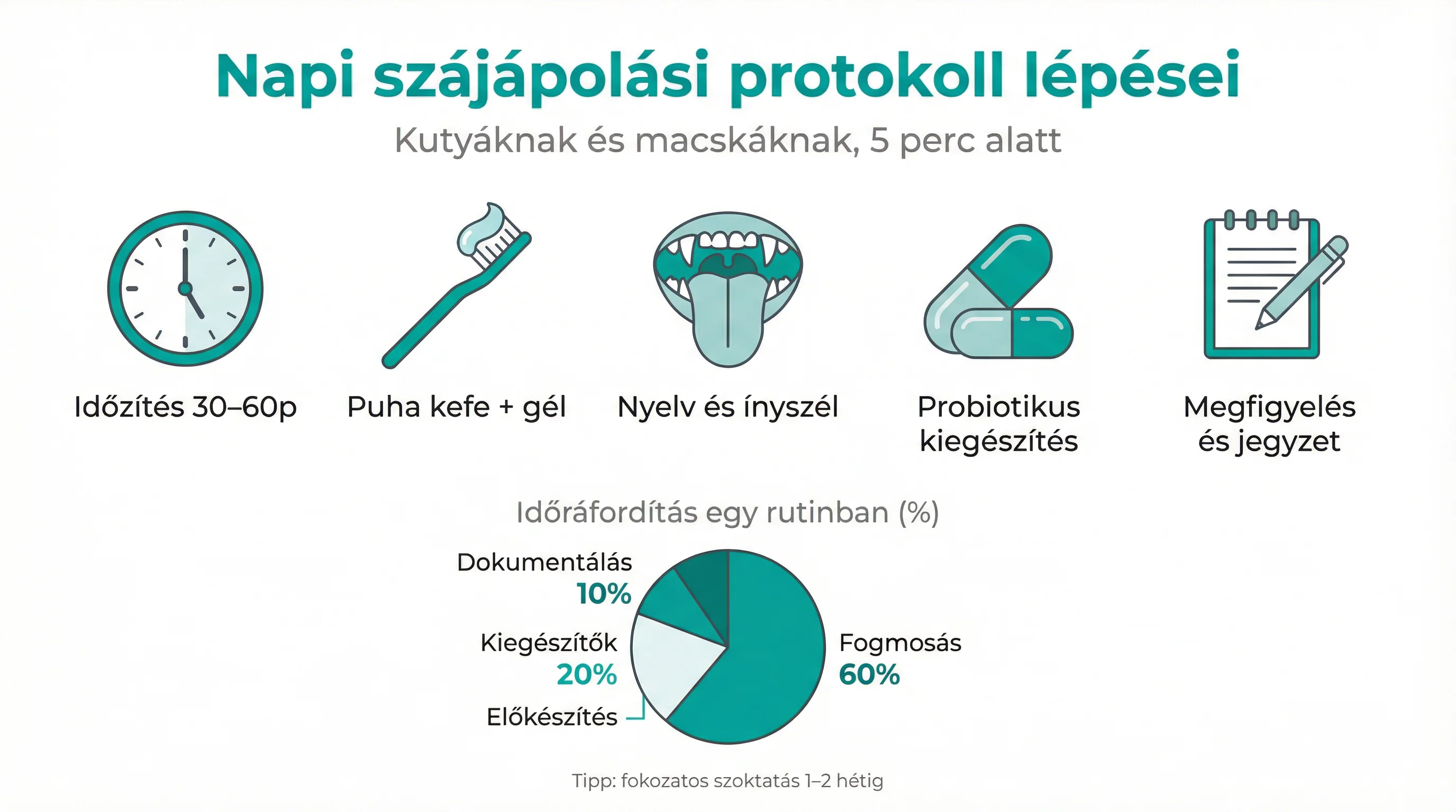 Napi szájápolási protokoll lépései
