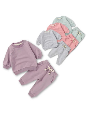 Winter Organic Cotton 2Y-4Y Sweater and Pant French Terry Set for Toddlers