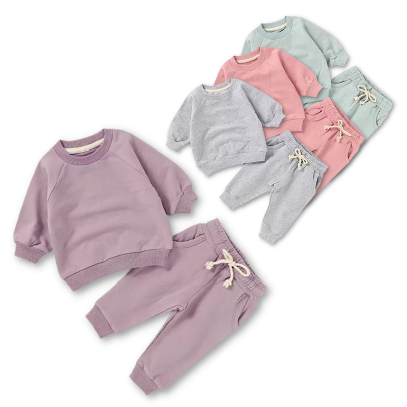 Winter Organic Cotton 2Y-4Y Sweater and Pant French Terry Set for Toddlers