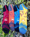 Men’s EU 39 - 43 Anti odor Bamboo Summer Ankle Socks Tokyo design Soft breathable Set of 4 Pairs