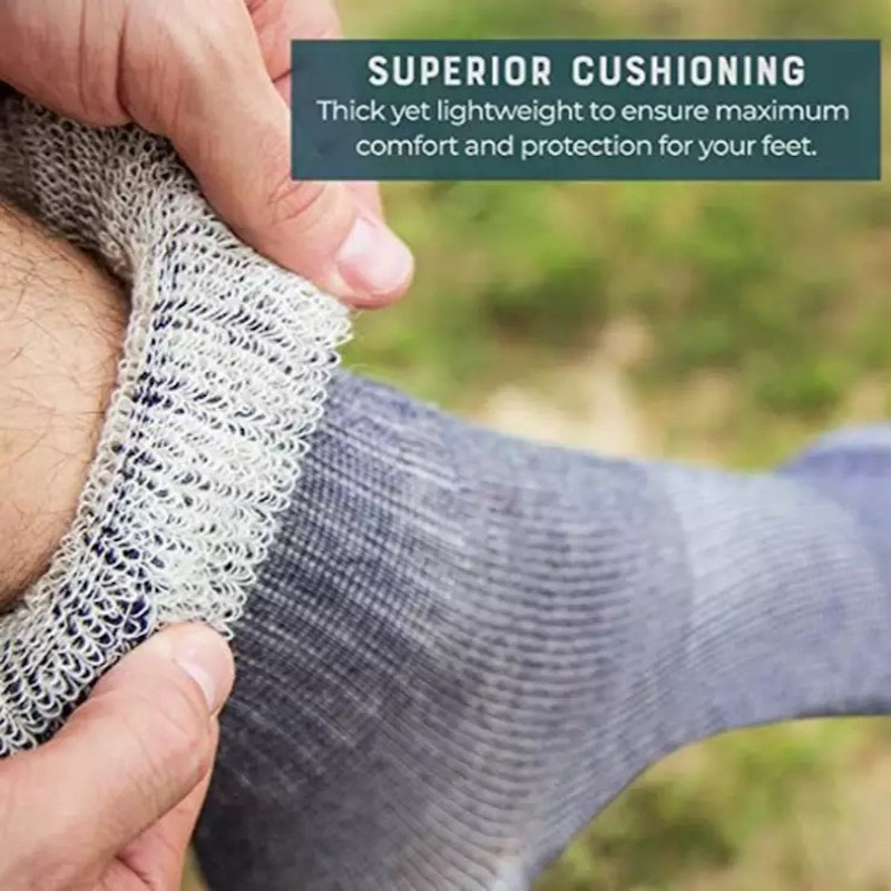 Men EU39-EU44 Winter Socks Cushion 4 Pairs Crew with Moisture Control Thermal Thick Outdoor S37