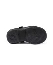 Made in Spain Girls EU23-EU35 School Shoes Napa Leather Ballerina reinforced PVC Toe Velcro closure Non Slip Rubber Black