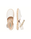 Made in Spain EU29-EU34 Linen Valenciano Canvas with Buckle Non Slip Rubber White 
