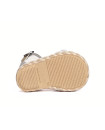 Made in Spain EU29-EU34 Linen Valenciano Canvas with Buckle Non Slip Rubber White 