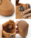 Baby boots 6M-18M Fashion PU high top ankle boots prewalker Brown