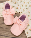 Baby 6M-18M bowknot girl dress comfortable shoes Pink
