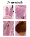 Girls mini backpack purse with cute rabbit design Waterproof Reflective Bunny Bag