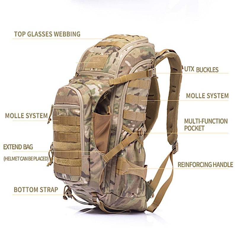 Three day Molle Operator Pack Large Rucksack Tactical Hunting Tactical Backpack KF048 
