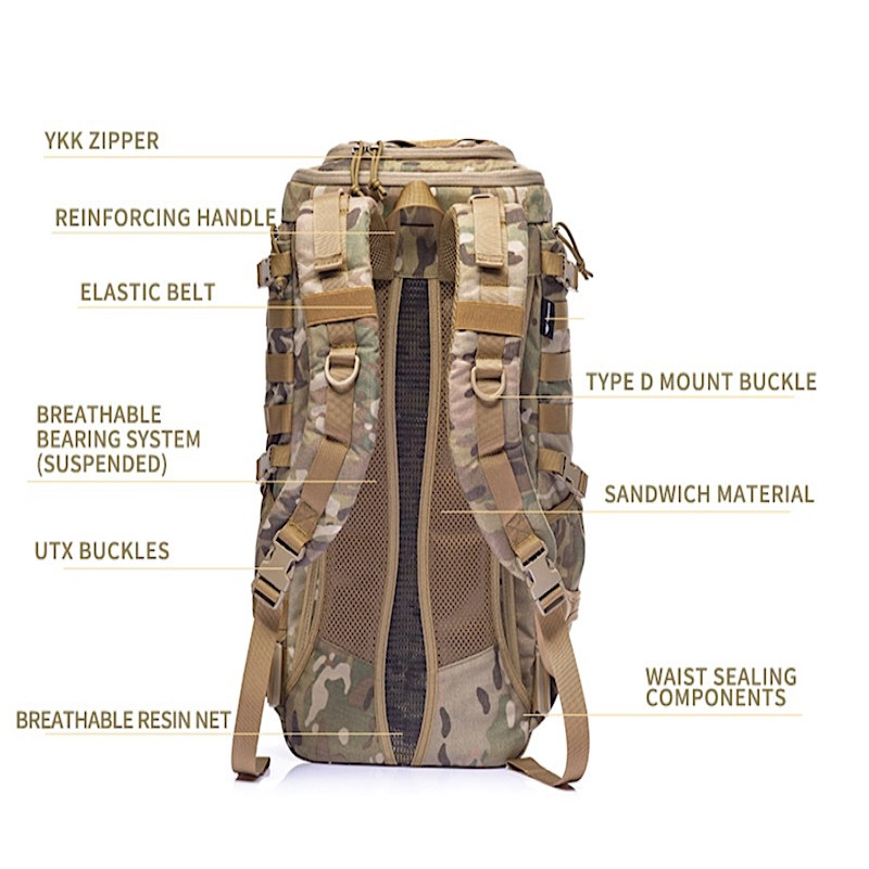 Three day Molle Operator Pack Large Rucksack Tactical Hunting Tactical Backpack KF048 