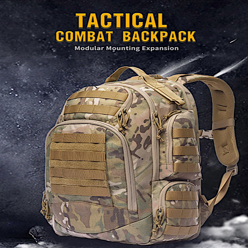 Outdoor bag waterproof hiking 1000D nylon multifunctional tactical molle backpack 