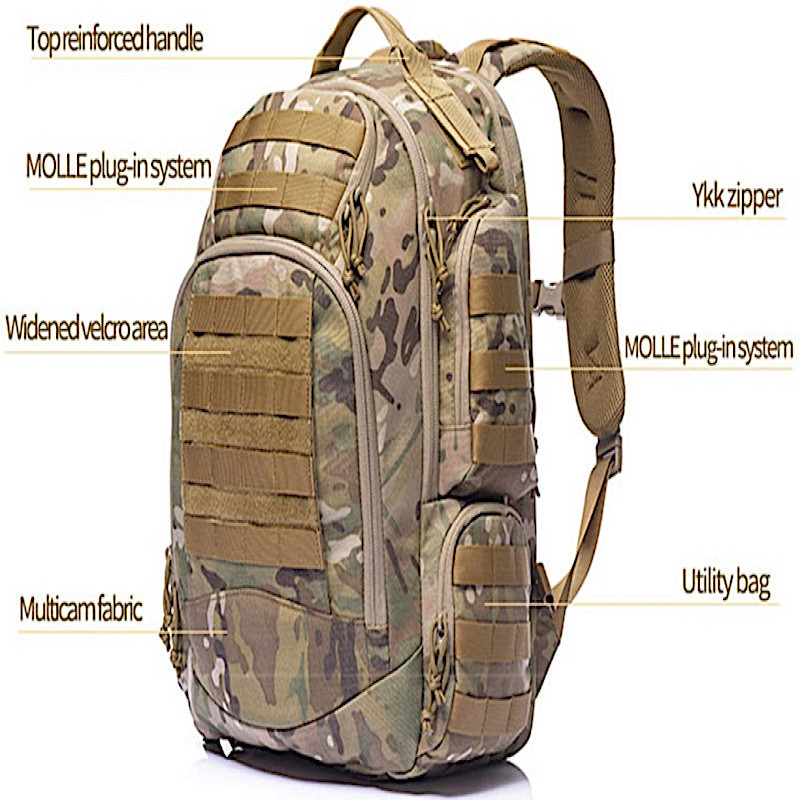 Outdoor bag waterproof hiking 1000D nylon multifunctional tactical molle backpack 