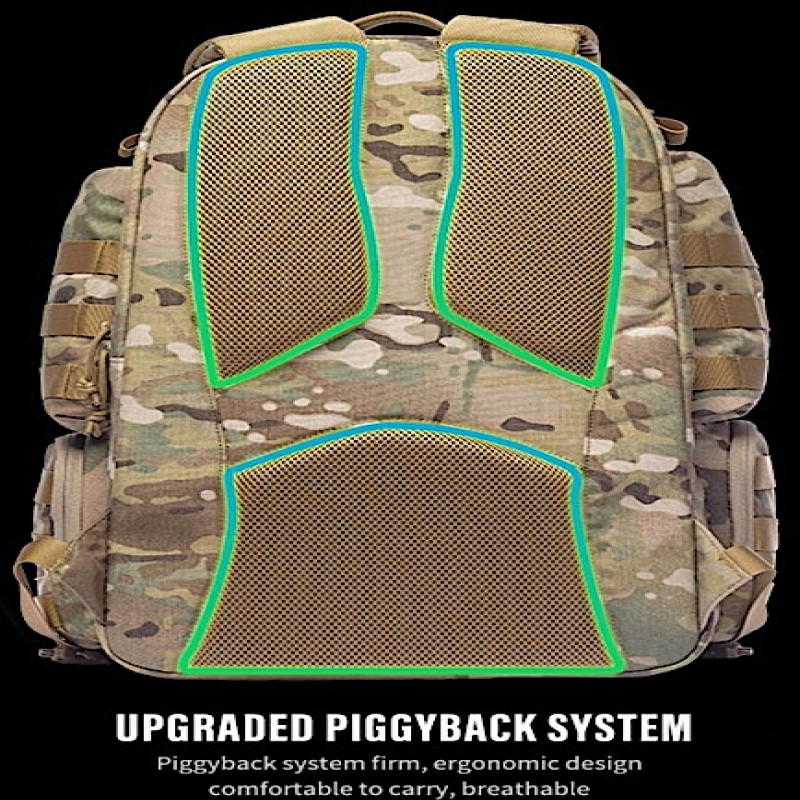 Outdoor bag waterproof hiking 1000D nylon multifunctional tactical molle backpack 