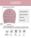 Womens Winter Warm Knitted Hat Satin Silk Lined Cable Knit Beanie Chunky Slouchy