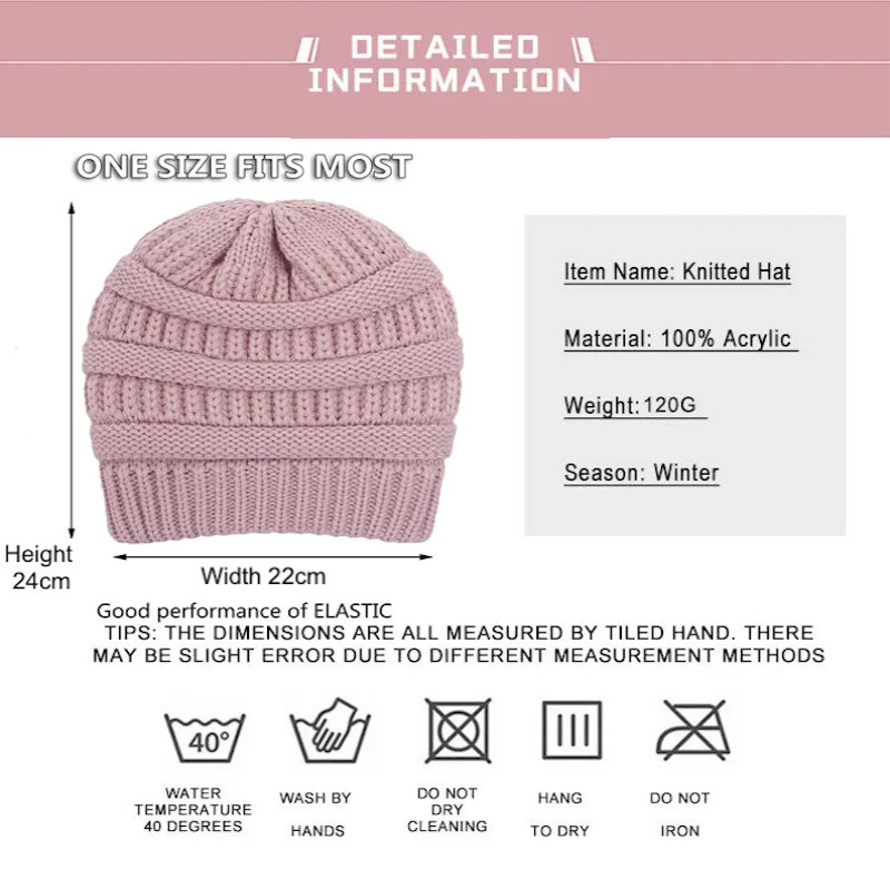 Womens Winter Warm Knitted Hat Satin Silk Lined Cable Knit Beanie Chunky Slouchy