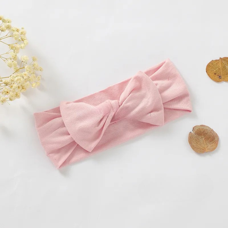 High Elastic Rayon Plain 0-3M Knotted Baby Headbands set of 3 colors