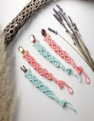 Baby Colorful Crochet Rope Non-Slip Pacifier Chain