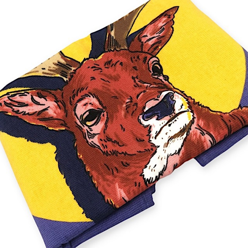 Set of 3 Beautiful Deer Design LARGE SIZE Highly Absorbent Multi Purpose Kitchen Towel Tea Towels 70cm by 45cm Hanging Loop