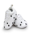 First Walker Fashion PU Leather cotton sole casual shoes first walking shoes Black Star color