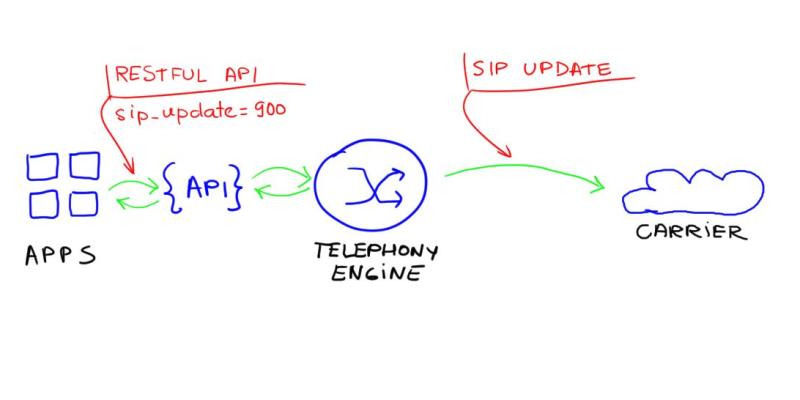 Voice API call with SIP UPDATE message