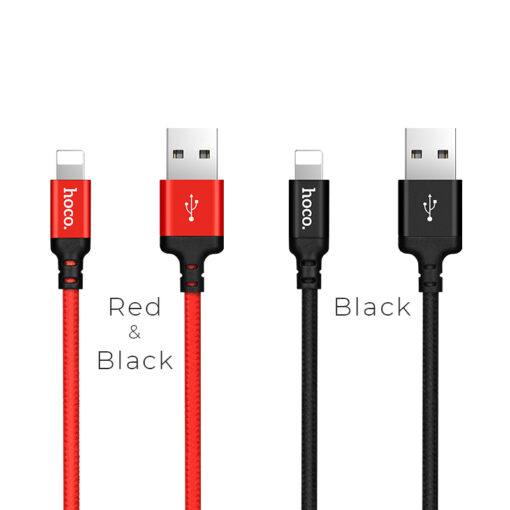 Καλώδιο Hoco X14 για Lightning to Usb 2m, σε μαύρο χρώμα