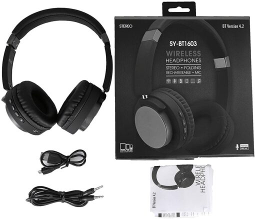 Ασύρματα bluetooth Stereo Headset Ακουστικά SY-BT1603, σε γκρι χρώμα