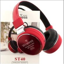 Ασύρματα Ακουστικά ST40 Sport Wireless Headphones, σε κόκκινο χρώμα
