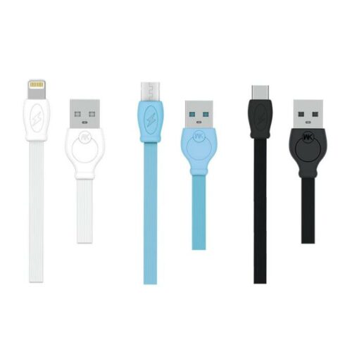 Καλώδιο φόρτισης & συχρονισμού Micro USB WK WDC-023 2m, σε μαύρο χρώμα