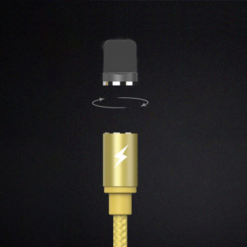 Μαγνητικό Καλώδιο Φόρτισης Remax Gravity RC-095i με Led 1m για iPhone, σε χρυσό χρώμα