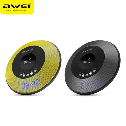 Ασύρματος Φορτιστής Awei Y290 με ηχείο Bluetooth, σε κίτρινο χρώμα