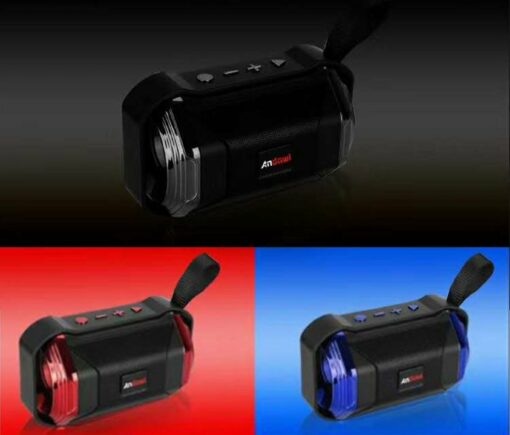 Επαναφορτιζόμενο Bluetooth Ηχείο - Ασύρματο Multimedia HiFi Speaker Andowl QY-2020, σε κόκκινο χρώμα