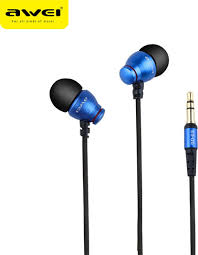 Ακουστικά με Καλώδιο Μήκους 1.2μ Μικρόφωνο – AWEI ESQ6, σε μπλε χρώμα