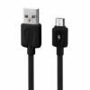 QIHANG C38 Καλώδιο Ταχείας Φόρτισης και Δεδομένων USB σε Micro USB 1m 3.1A, σε μαύρο χρώμα