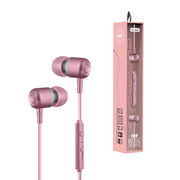 Ακουστικά "Yookie" YK-617 Μεταλλικά Ακουστικά, σε ροζ χρώμα
