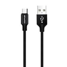 Awei Καλώδιο Ταχείας Φόρτισης Και Δεδομένων USB Σε Micro USB 1m CL-50, σε μαύρο χρώμα