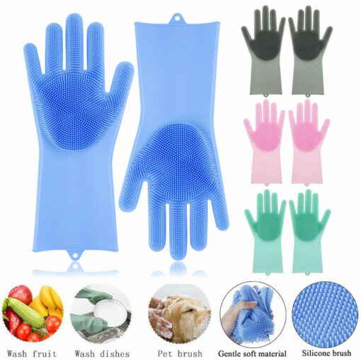 Γάντια Σιλικόνης για την Κουζίνα Πολλαπλών Χρήσεων MAGIC BRUSH, σε πράσινο χρωμα