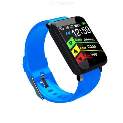 Fitness Tracker F1 Έξυπνο Ρολόι, Παλμοί της καρδιάς , Πίεση του αίματος, SpO2 για android, IOs -ΟΕΜ, σε μπλε χρωμα
