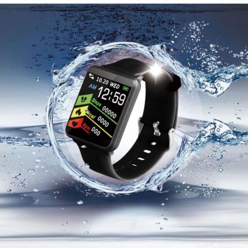 Fitness Tracker F1 Έξυπνο Ρολόι, Παλμοί της καρδιάς , Πίεση του αίματος, SpO2 για android, IOs -ΟΕΜ, σε μπλε χρωμα