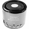 Μίνι ασύρματο επαναφορτιζόμενo ηχείο Bluetooth WS-Q9, σε ασημί χρωμα
