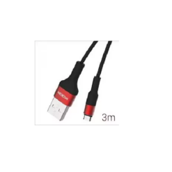 Καλώδιο Φόρτισης Moxom CC-55 Braided Cable Μicro-USB 3m, σε κόκκινο χρώμα