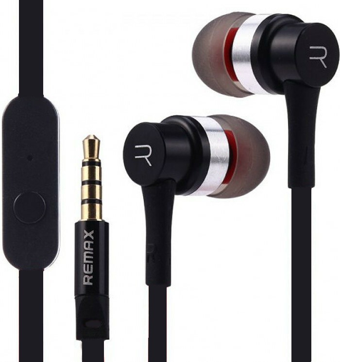 Ακουστικά Handsfree Remax Earphone RM-535i, σε μαύρο/ασημί χρώμα | G ...